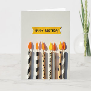 Tarjeta de banderín de cumpleaños dulce