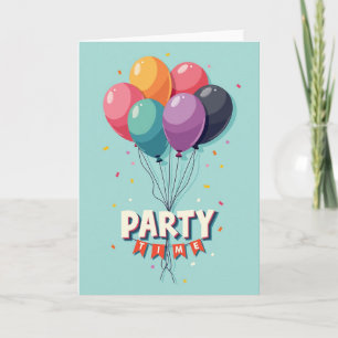 Tarjeta de banderín de tiempo de fiesta