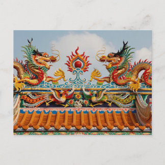 Tarjeta de Bangkok de Tailandia con dos templos de