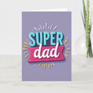 Tarjeta de Banner Aqua Super Papá