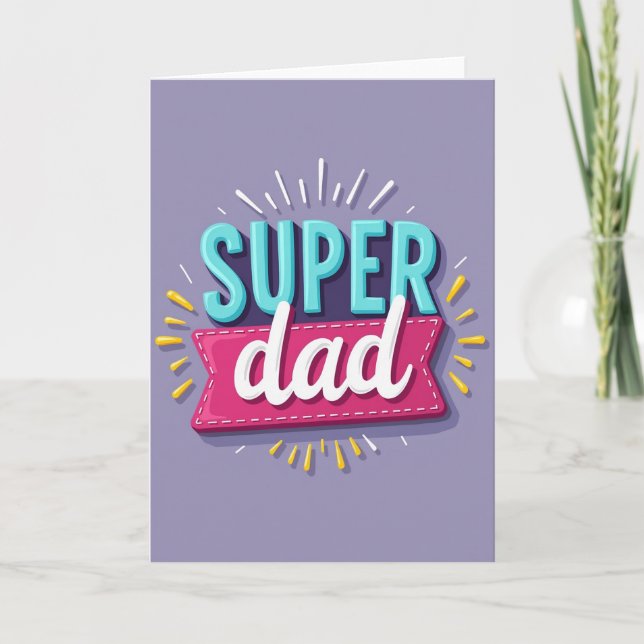 Tarjeta de Banner Aqua Super Papá (Anverso)
