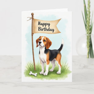 Tarjeta de banner de cachorro lindo
