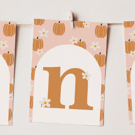 Tarjeta de Banner de calabaza Uno "N" para silla a