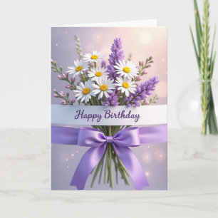 Tarjeta de banner de cumpleaños brillante