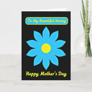 Tarjeta de Banner del Día de la Madre Azul Celeste