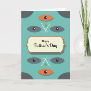 Tarjeta de banner del Día del Padre naranja