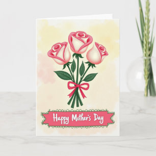 Tarjeta de banner floral de acuarela