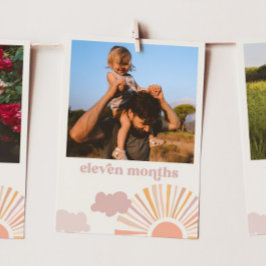 Tarjeta de Banner Mensual de Sol chica - Once mese