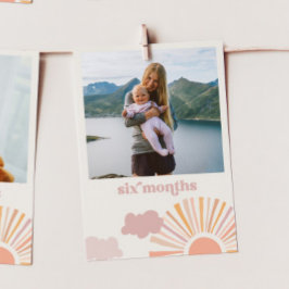 Tarjeta de Banner Mensual de Sol chica - Seis mese