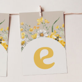 Tarjeta de Banner para Bunner de Wildflower Bee "E