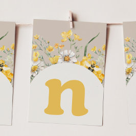Tarjeta de Banner para Bunner de Wildflower Bee "N