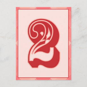 Tarjeta de Banner para tipografía de número rosado