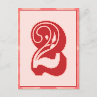 Tarjeta de Banner para tipografía de número rosado