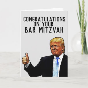 TARJETA DE BAR MITZVAH DE DONALD TRUMP