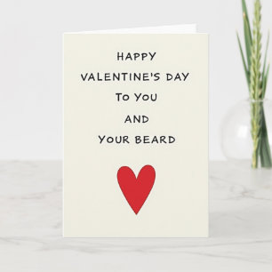 Tarjeta de Barba de San Valentín Divertida