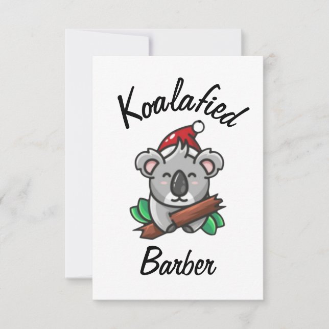 Tarjeta de barbero Koalafied (Anverso)