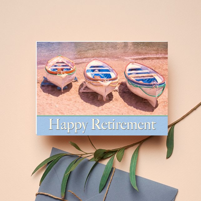 Tarjeta de Barcas de Remo para Feliz Jubilación (Subido por el creador)