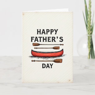 Tarjeta de Barco para el Día del Padre Rústica