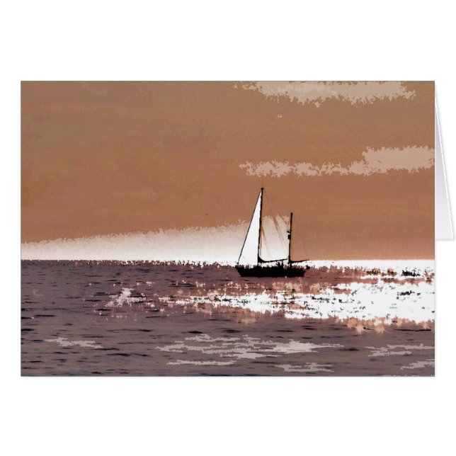 TARJETA DE BARCOS DE VELA (Anverso (Horizontal))