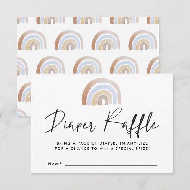 Tarjeta de barrido de barro arco iris Baby Shower  (Anverso / Reverso)