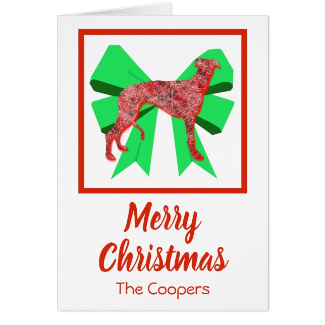 Tarjeta de barro de perro para Navidades de cangur (Frente)