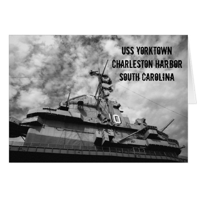 Tarjeta de Battelship SC de USS Yorktown Charlesto (Anverso (Horizontal))