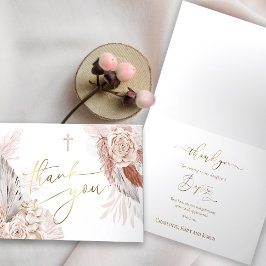 Tarjeta de bautismo de agradecimiento