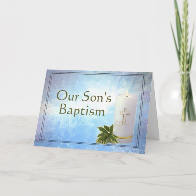 Tarjeta de bautismo de nuestro hijo (Anverso)