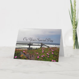 Tarjeta de bautismo para adultos de las flores oce
