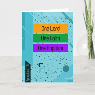 Tarjeta de bautismo religioso para adolescentes y