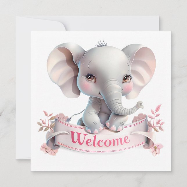 Tarjeta de bebé de bienvenida (Anverso)
