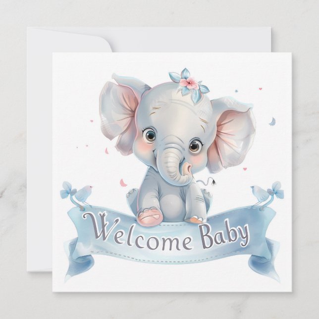 Tarjeta de bebé de bienvenida (Anverso)