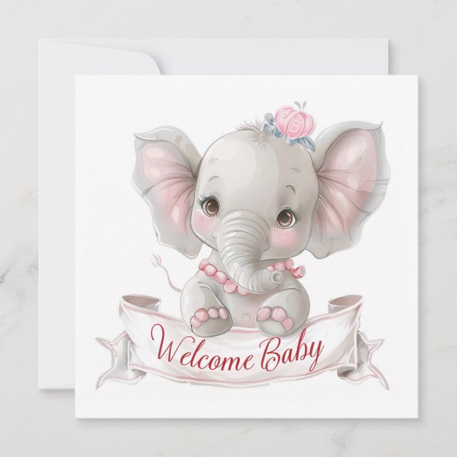 Tarjeta de bebé de bienvenida (Anverso)
