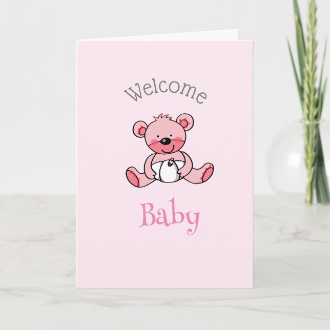 tarjeta de bebé de bienvenida (personalizada) (Anverso)