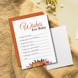 Tarjeta De Bebé De La Calabaza Caída Baby Shower D