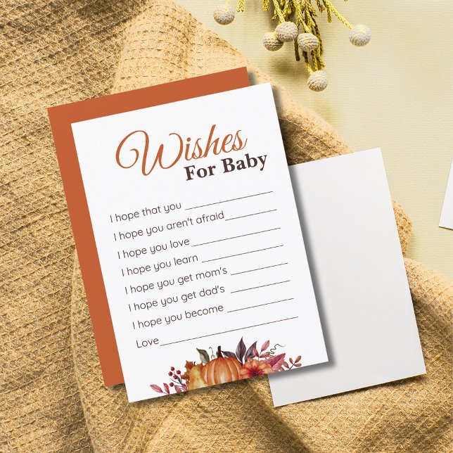 Tarjeta De Bebé De La Calabaza Caída Baby Shower D (Subido por el creador)