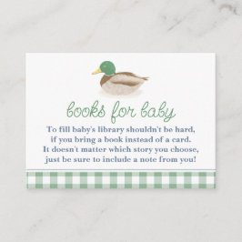 Tarjeta de bebé de Mallard Duck Baby Shower Bring