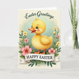 Tarjeta de bebé de pajarito lindo de primavera