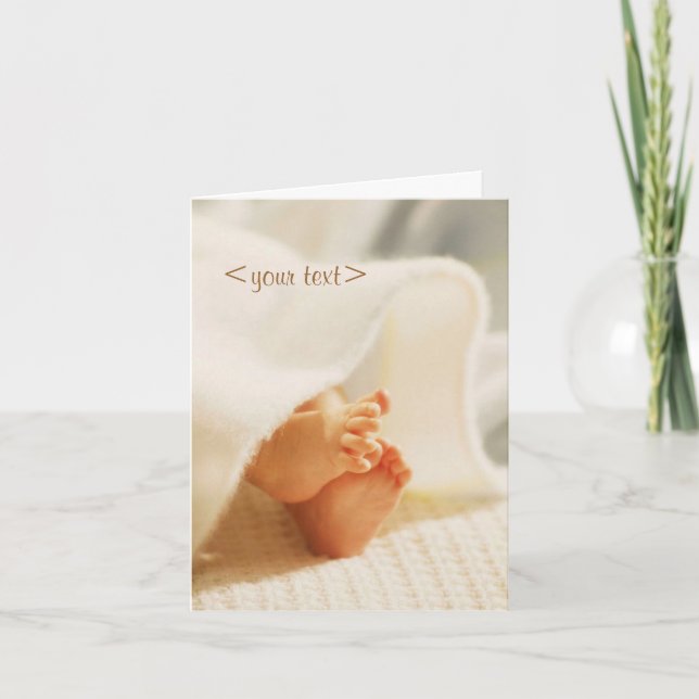 tarjeta de bebé de personalizable (Anverso)