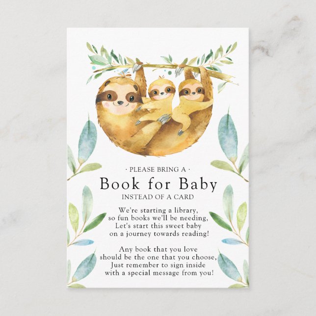 Tarjeta de bebé del libro de Baby Shower Slots Twi (Anverso)