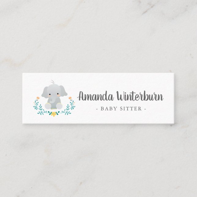 Tarjeta de bebé lindo de negocios (Anverso)