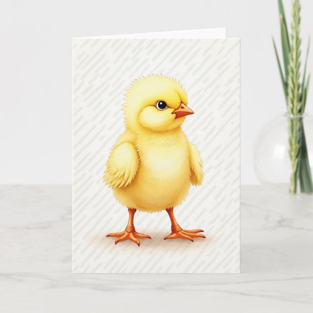 Tarjeta de bebé pajarito lindo (Anverso)