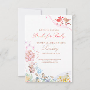 Tarjeta de bebé para baby shower de ositos de amor