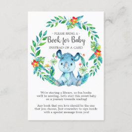 Tarjeta de bebé para el Baby Shower Jungle Rhino