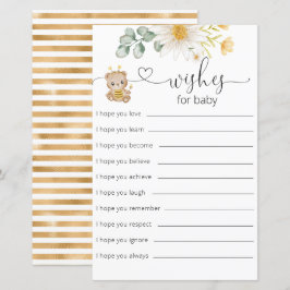 Tarjeta De Bebé Para Los Deseos De Baby Shower Del