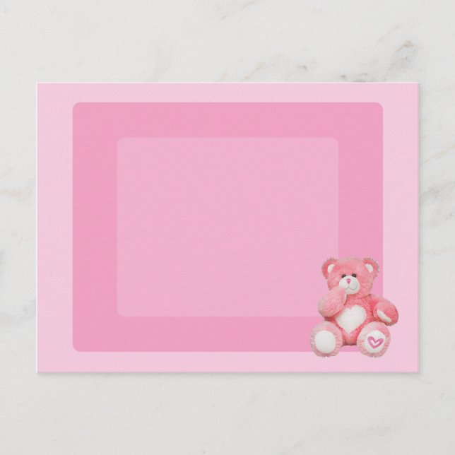 Tarjeta de bebé para niñas (Anverso)