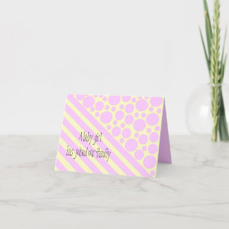 Tarjeta de bebé para niñas