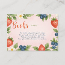 Tarjeta de bebé Rustic Berry Sweet Book