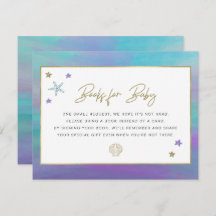 Tarjeta de bebé Sirena Tropical Beach Boys