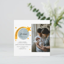 Tarjeta de bebé Star Moon